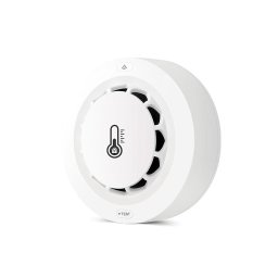 Detector inteligent de fum, temperatura si umiditate, higrometru, WiFi,, compatibil cu aplicatiile TuyaSmart si SmartLife, SmartWiz