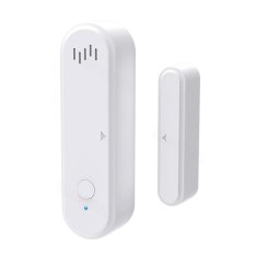 Senzor magnetic Wi-Fi, Avertizare Sonora, de usa fereastra alb compatibil Tuya SmartLife Alexa si Google Assistant SmartWiz