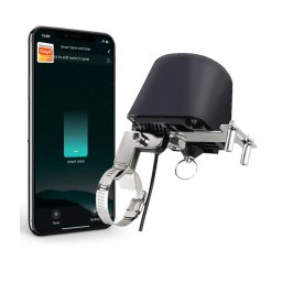 Electrovalva inteligenta pentru apa sau gaz, aplicatie pe telefon cu notificari push, compatibila tuya, smart life, alexa si Google Home, Negru, SmartWIZ