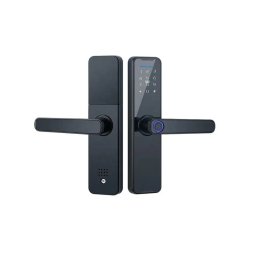 Yala inteligenta Z7, Inchidere digitala a usii, maner Control acces fara cheie, Tuya, Smart Life Control biologic amprenta digitala Inchidere automata Card IC Cod antifurt Usa digitala, negru SmartW