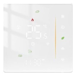 Termostat Inteligent Alb, Centrala, Smart, WIFI, 3-16A, Control prin Aplicatia Tuya, Wireless, Prindere in Doza de Perete, Control Vocal Google Home, Alexa SmartWiz
