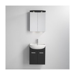 Corp pentru baie Vang cu chiuvetă + dulap cu oglindă LED 230V IP44 negru