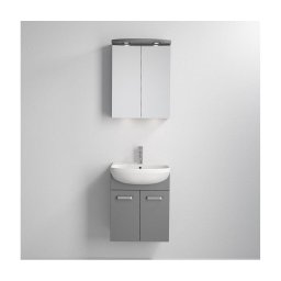 Set mobilier de baie Vang cu lavoar + dulap cu oglindă LED 230V IP44 gri