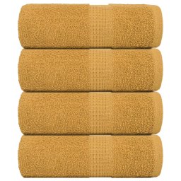 Prosoape pentru oaspeti 4 buc Aur 30x50 cm 360 g/m² 100% bumbac GartenMobel Dekor