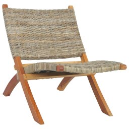 Scaun relaxare, natural, ratan kubu si lemn masiv de mahon GartenMobel Dekor