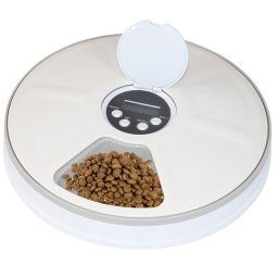 Hranitor automat pentru caini si pisici, sunet hranire, capacitate dispenser 6x70gr, cu display digital Household NewTrend