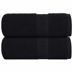 Prosoape pentru oaspeti 2 buc Negru 360 g/m² 100% bumbac GartenMobel Dekor