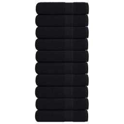Prosoape de mana 10 buc Negru 50x100 cm 360 g/m² 100% bumbac GartenMobel Dekor