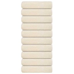 Prosoape de mana 10 buc crem 50x100 cm 360 g/m² 100% bumbac GartenMobel Dekor