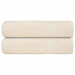 Prosoape de baie 2 buc crem 100x150 cm 360 g/m² 100% bumbac GartenMobel Dekor