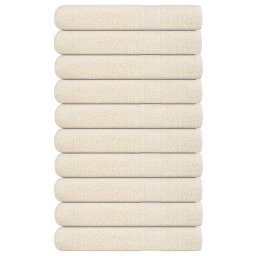 Prosoape 10 buc crem 100x200 cm 360 g/m² 100% bumbac GartenMobel Dekor
