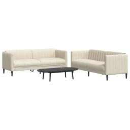 Set de canapele, 2 piese, crem, material textil GartenMobel Dekor