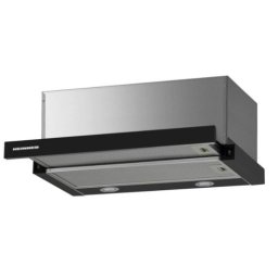 Hota incorporabila telescopica Heinner HTCH-F660GBK, capacitate de absorbtie 612 mc/h, 2 trepte ventilatie, negru