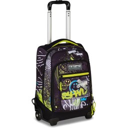 Troller Mitama, 3 compartimente, design negru cu galben