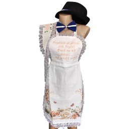 Set dezgătit mireasă-mire, model piersiciu, 4 piese, Personalizat – Zile Fripte – bentiță – ODIS508002