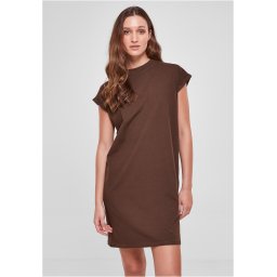 Women's Turtle Extended Shoulder Dress - Brown