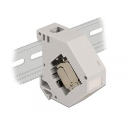 Adaptor pentru sina DIN cu modul Keystone RJ45 Cat.6A LSA, Delock 86014