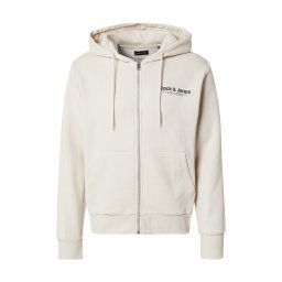 JACK & JONES Hanorac 'JWHVESTERBRO' bej deschis / negru