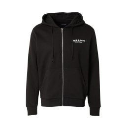 JACK & JONES Hanorac 'JWHVESTERBRO' negru / alb