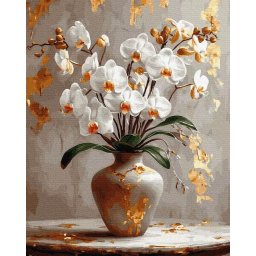 Set pictura pe numere, cu sasiu, Melodie florala, 40x50 cm
