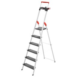 Scara aluminiu Hailo L100 TopLine, Scara de siguranta pentru uz casnic, 6 trepte
