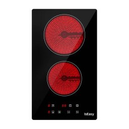 Plita Plita ceramica electrica IsEasy T2V-01M, 2 zone, negru, 51x29.5x5.8cm