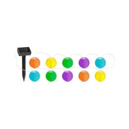 Instalație LED solară 10xLED/1,2V 3,7m IP44 multicolor
