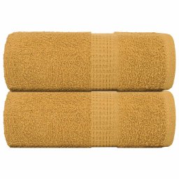 Prosoape de baie 2 buc. FROGN aurii 30x30 cm 100% bumbac GartenMobel Dekor