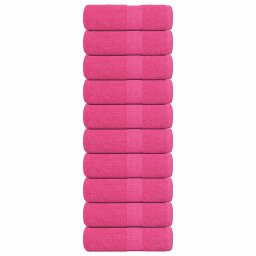 Prosoape pentru oaspeti 10 buc roz 30x50cm 360 g/m² 100% bumbac GartenMobel Dekor