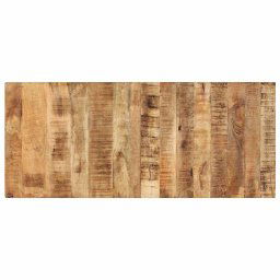 Blat de masa, 140x60x(2,5-2,7) cm, lemn de mango nefinisat GartenMobel Dekor