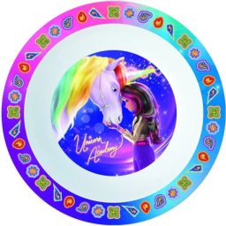 Unicorn Academy: Farfurie adâncă din plastic, pentru cuptorul cu microunde