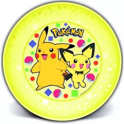 POKEMON: farfurie plată din plastic galbenă