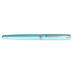 Stilou Online Eleganza, turcoaz satin, culoare scriere albastru