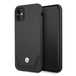 Husa Etui BMW BMHCN61RSWPK iPhone 11 6,1" / Xr Negru/black hardcase Leather Perforate