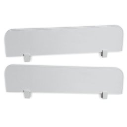 Set 2 paravane detasabile protectie pat copii - Alb 70 x 18 cm - cleme 25 mm