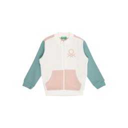 UNITED COLORS OF BENETTON Hanorac turcoaz / auriu / rosé / alb murdar