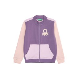 UNITED COLORS OF BENETTON Hanorac galben pastel / lila / mov prună / roz pastel