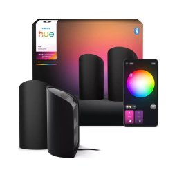 Philips Hue PLAY Wall Washer - Set 2x corp de iluminat LED RGBW reglabil, LED/20W/230V, 2000–6500K, negru