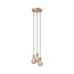 Nordlux - Pendul pe cablu PACO 3xE27/25W/230V, alamă