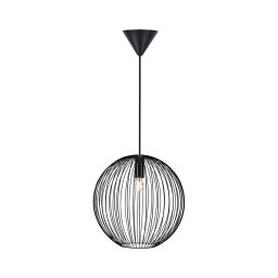 Nordlux - Lustră suspendată pe cablu BERONI 1xE27/60W/230V, negru, Ø 35 cm
