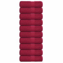 Prosoape pentru oaspeti 10 buc Bordeaux 360 g/m² 100% bumbac GartenMobel Dekor