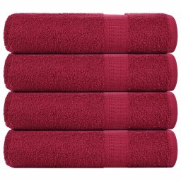 Prosoape de dus 4 buc Bordeaux 70x140 cm 360 g/m² 100% bumbac GartenMobel Dekor