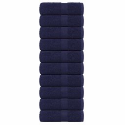 Prosoape pentru oaspeti 10 buc Bleumarin 360 g/m² 100% bumbac GartenMobel Dekor