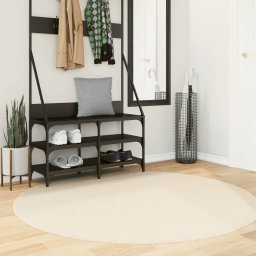 Covor HUARTE, fir scurt, moale si lavabil, crem, Ø 160 cm GartenMobel Dekor