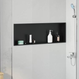 Nisa de Dus Negru 90 x 30 x 9.5 cm Oţel inoxidabil GartenMobel Dekor