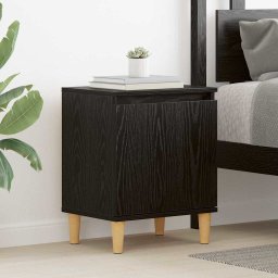 Noptiera stejar negru 40 x 30 x 50 cm din lemn compozit cu usa