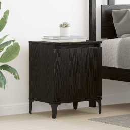Noptiera stejar negru 40x30x50 cm din lemn compozit, cu usa