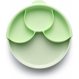 Set diversificare hrana bebelusi Miniware Healthy Meal, 100% din materiale naturale biodegradabile, 3 piese, Keylime