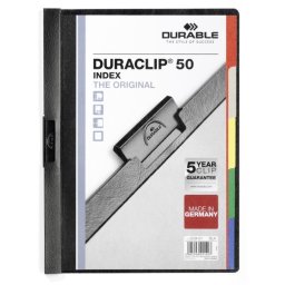 Dosar plastic cu index color Duraclip 50 Durable