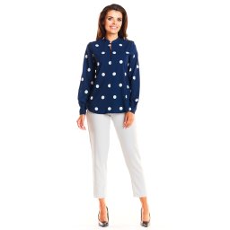 Awama Woman's Shirt A239 Navy Blue